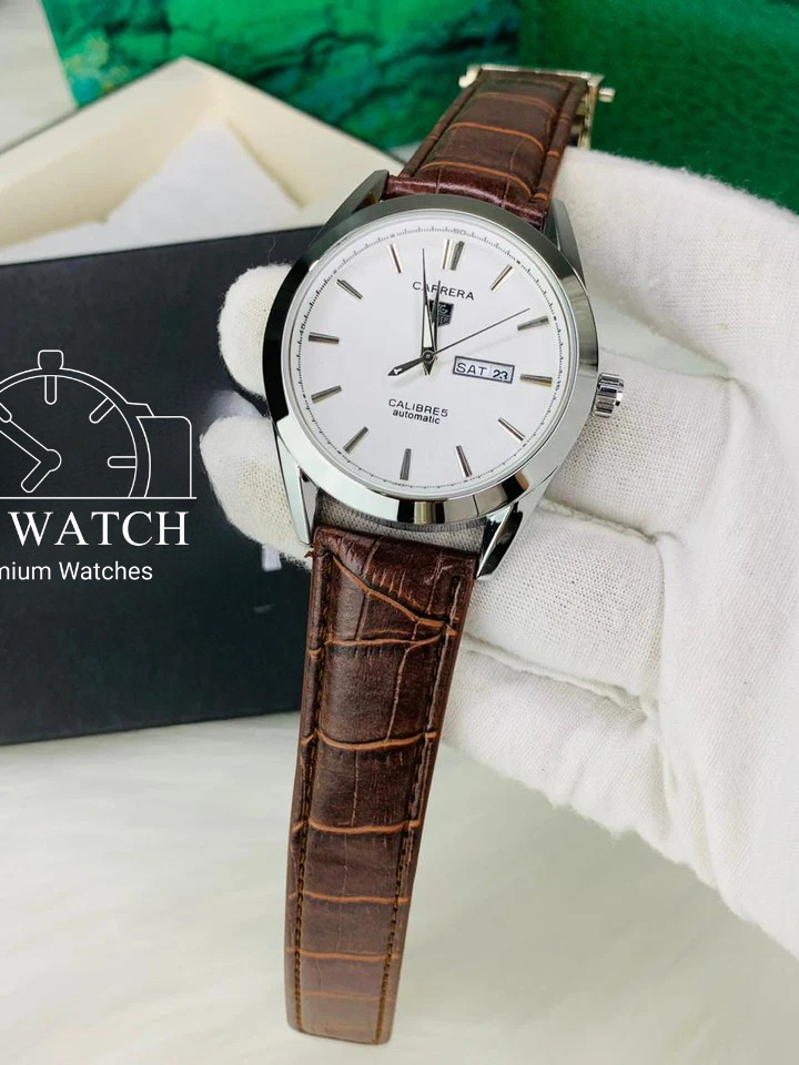 Tag Calibre 5 Watch With Day&Date (Brown)